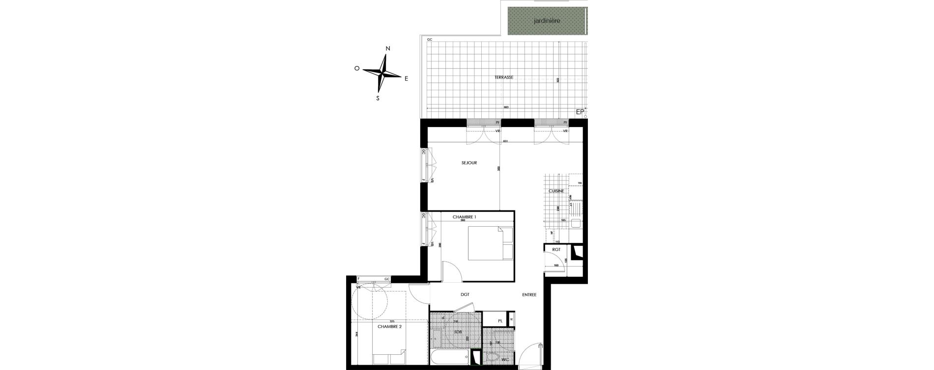 Appartement T3 de 67,69 m2 &agrave; Bobigny &eacute;cocit&eacute;