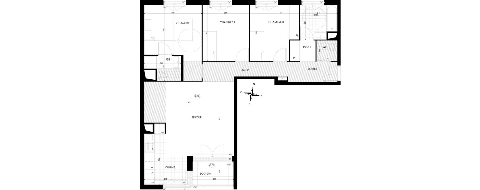 Appartement T4 de 89,62 m2 &agrave; Bobigny &eacute;cocit&eacute;