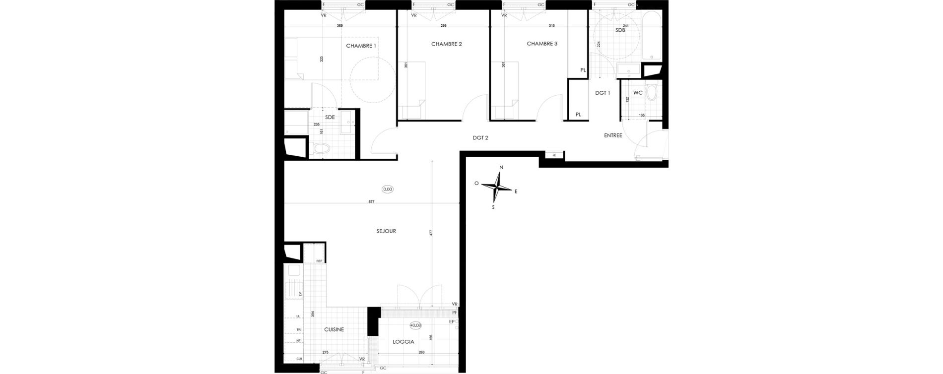 Appartement T4 de 89,62 m2 &agrave; Bobigny &eacute;cocit&eacute;
