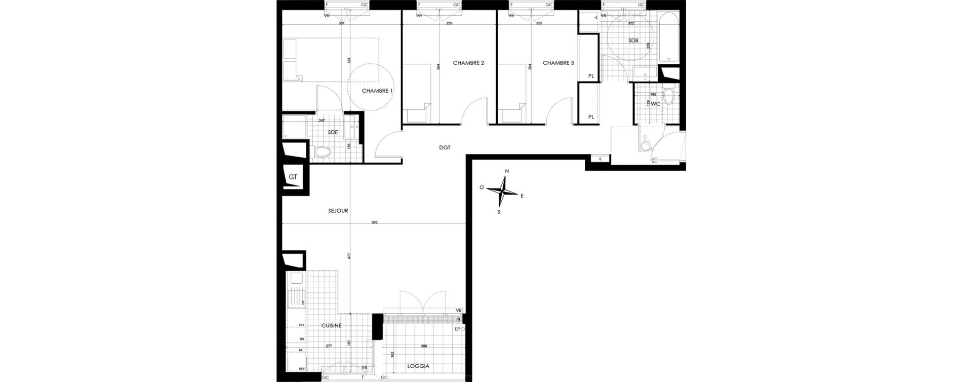 Appartement T4 de 90,40 m2 &agrave; Bobigny &eacute;cocit&eacute;