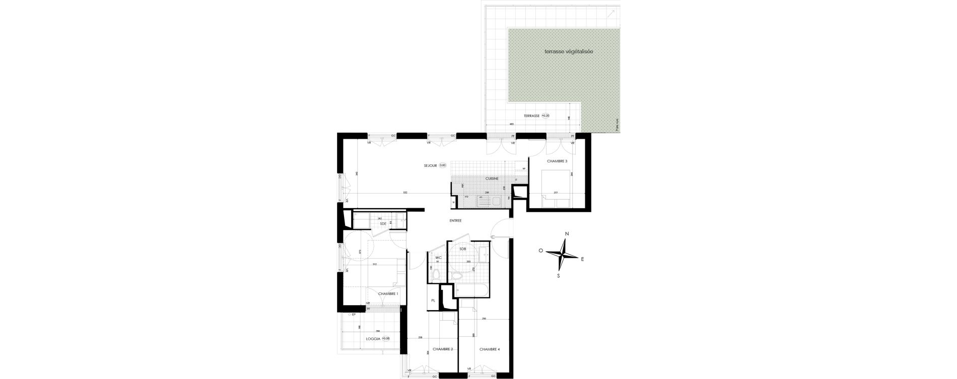 Appartement T5 de 93,43 m2 &agrave; Bobigny &eacute;cocit&eacute;