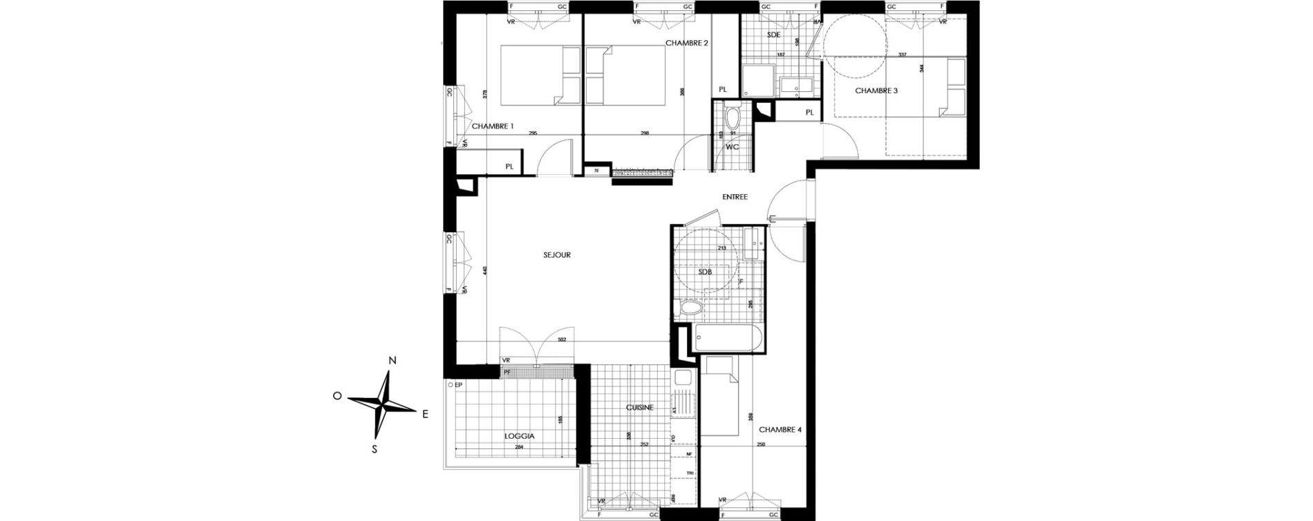 Appartement T5 de 94,29 m2 &agrave; Bobigny &eacute;cocit&eacute;