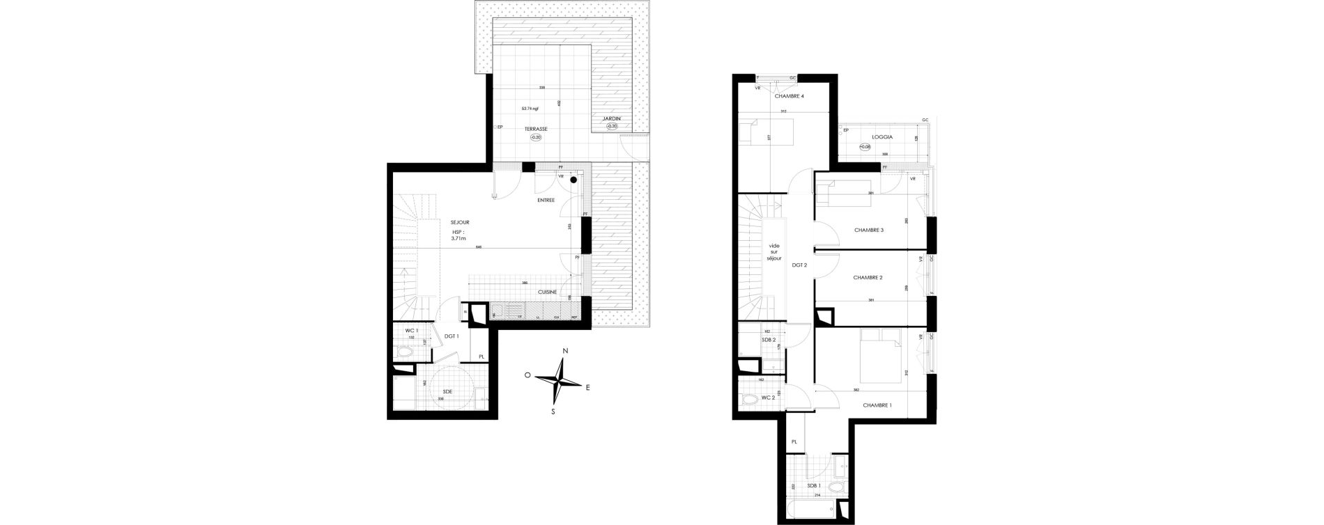 Appartement T5 de 100,42 m2 &agrave; Bobigny &eacute;cocit&eacute;