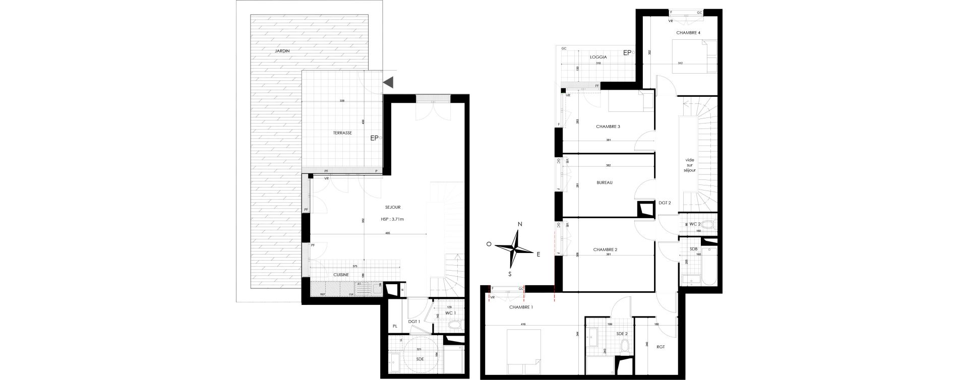 Appartement T6 de 127,27 m2 &agrave; Bobigny &eacute;cocit&eacute;