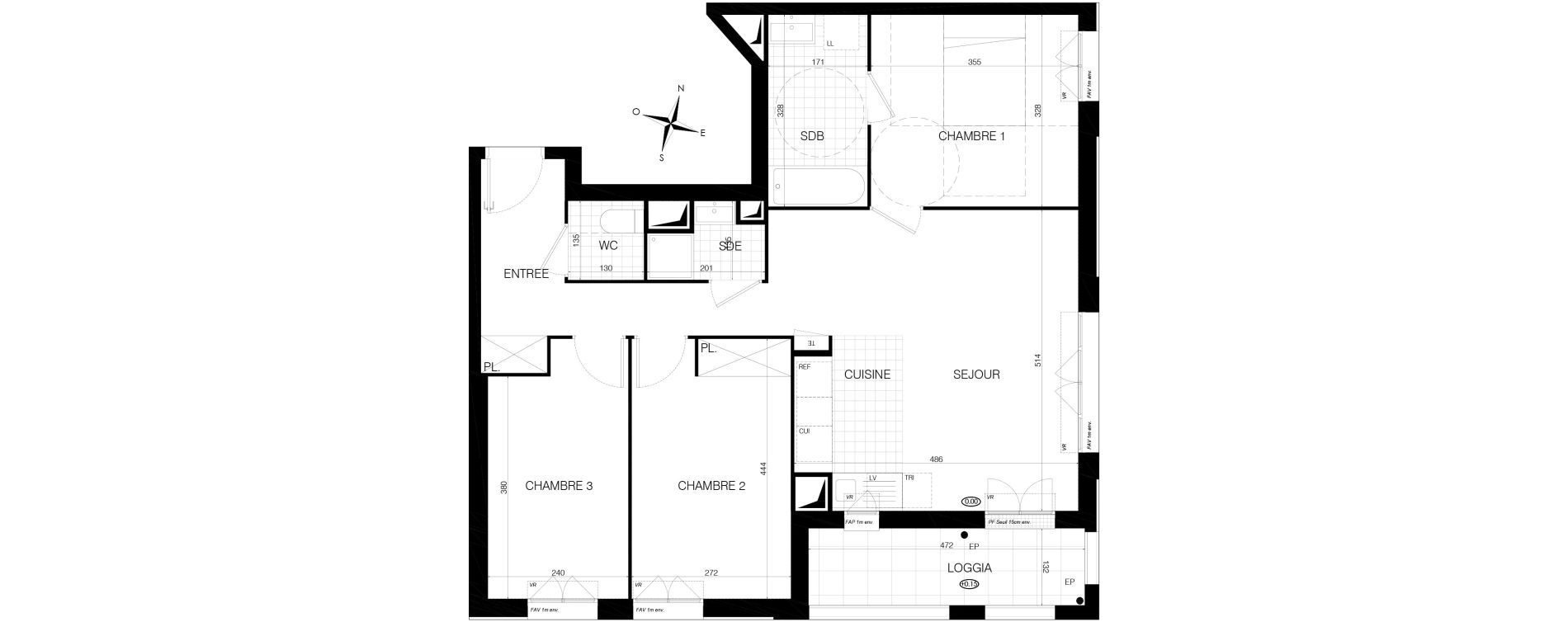 Appartement T4 de 76,60 m2 &agrave; Bobigny &eacute;cocit&eacute;