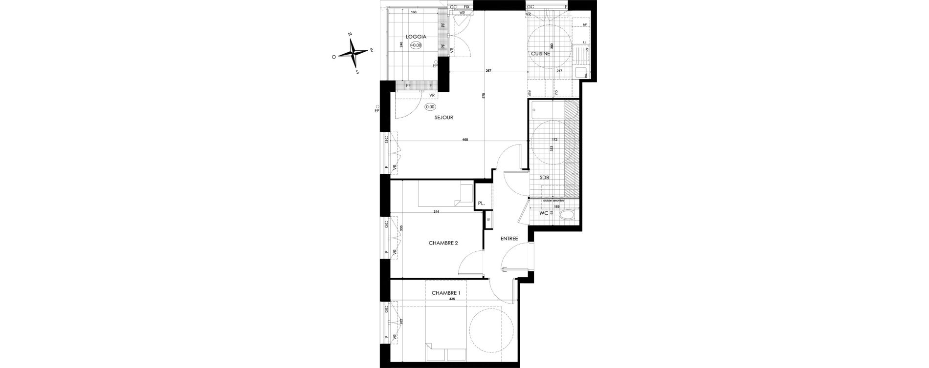 Appartement T3 de 62,54 m2 &agrave; Bobigny &eacute;cocit&eacute;