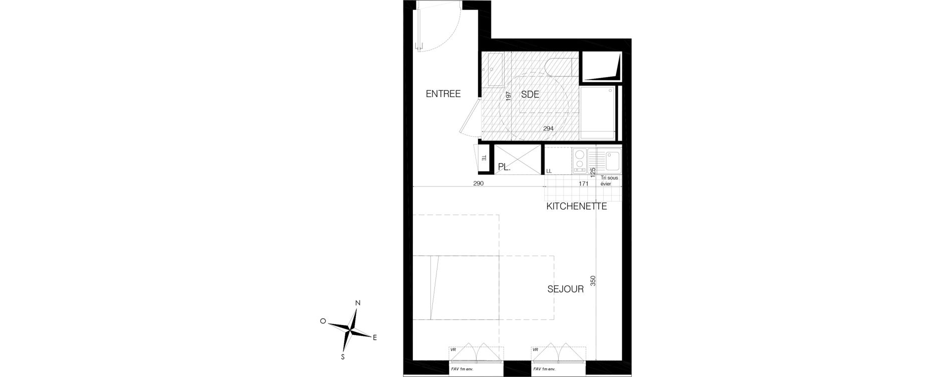 Appartement T1 de 31,00 m2 &agrave; Bobigny &eacute;cocit&eacute;