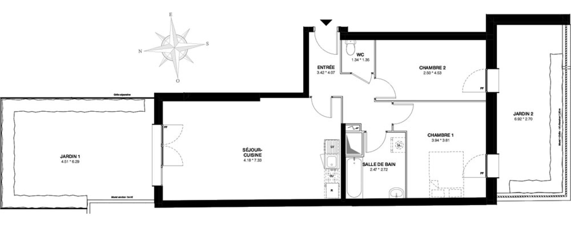 Appartement T3 de 70,13 m2 &agrave; Bobigny Edouard vaillant