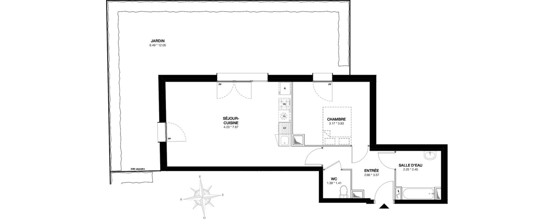 Appartement T2 de 53,42 m2 &agrave; Bobigny Edouard vaillant