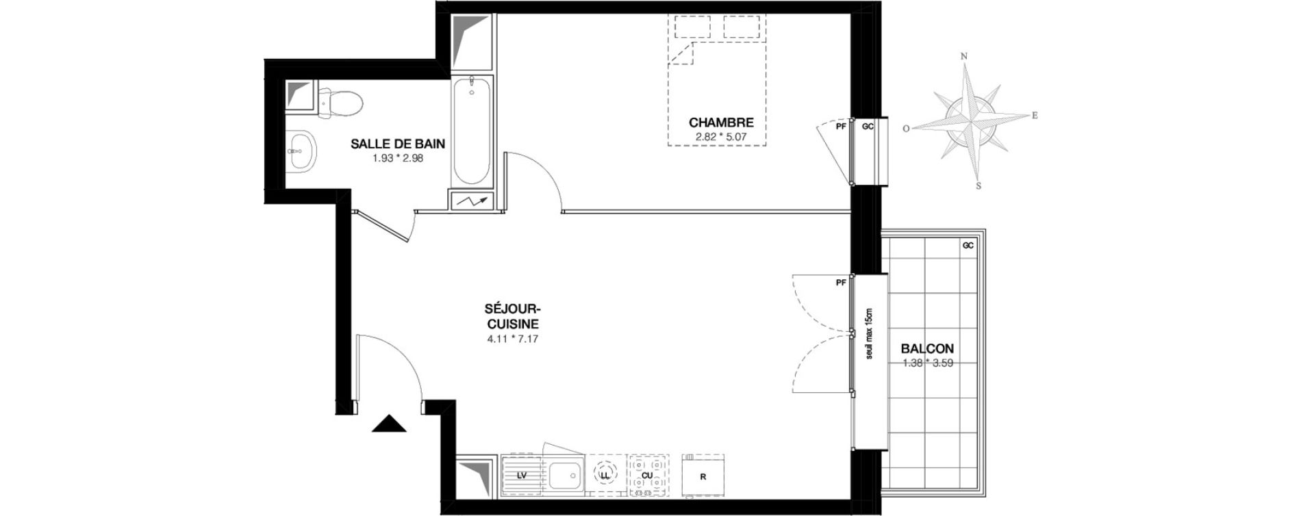 Appartement T2 de 46,11 m2 &agrave; Bobigny Edouard vaillant