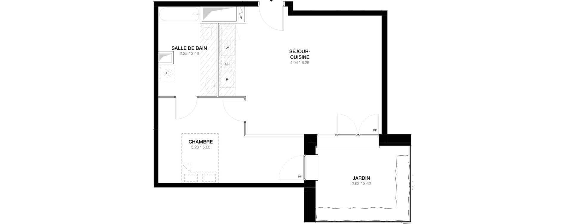 Appartement T2 de 49,46 m2 &agrave; Bobigny Edouard vaillant