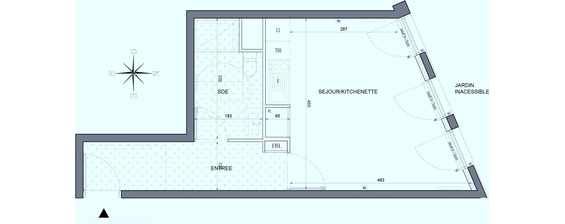 Appartement T1 de 31,95 m2 &agrave; Bobigny &eacute;cocit&eacute;