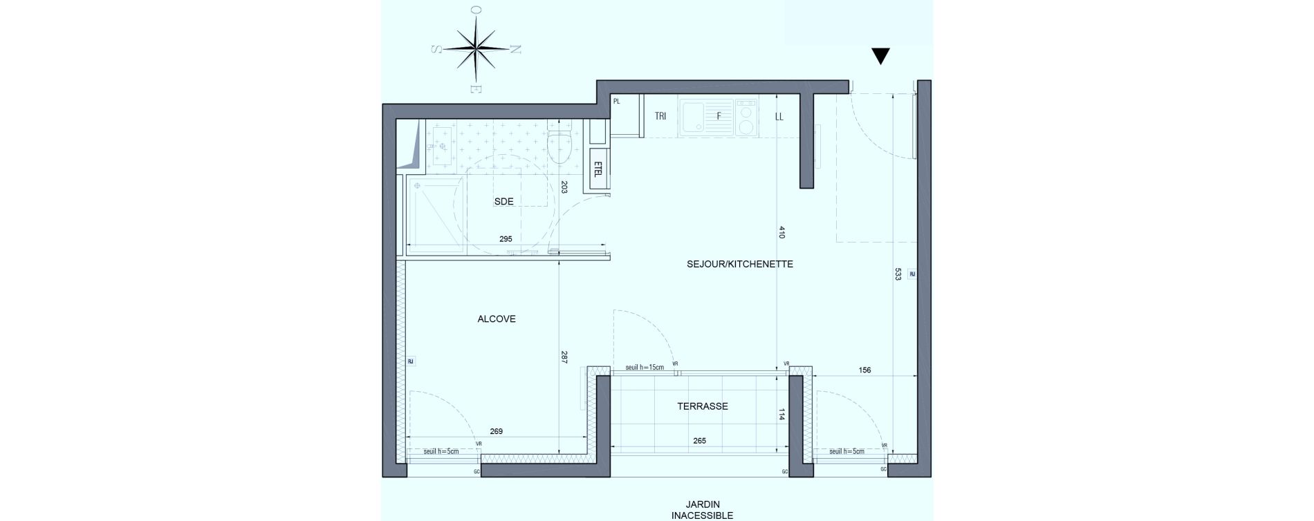 Appartement T2 de 33,93 m2 &agrave; Bobigny &eacute;cocit&eacute;