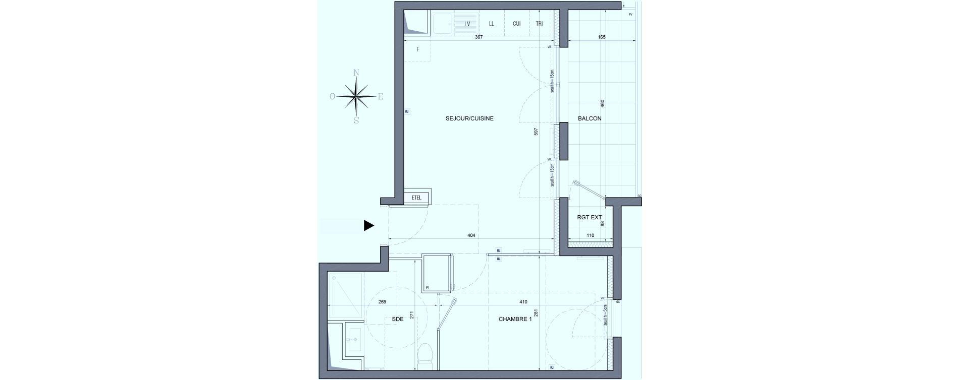 Appartement T2 de 39,67 m2 &agrave; Bobigny &eacute;cocit&eacute;