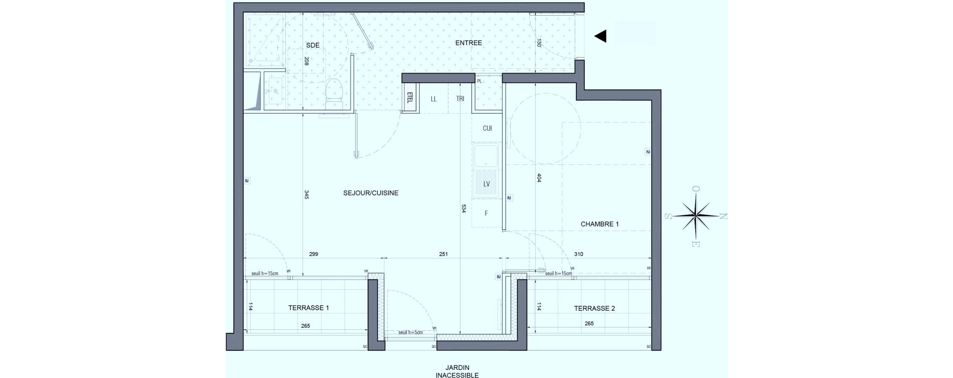 Appartement T2 de 46,58 m2 &agrave; Bobigny &eacute;cocit&eacute;