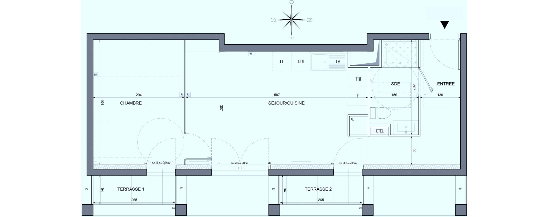 Appartement T2 de 44,40 m2 &agrave; Bobigny &eacute;cocit&eacute;