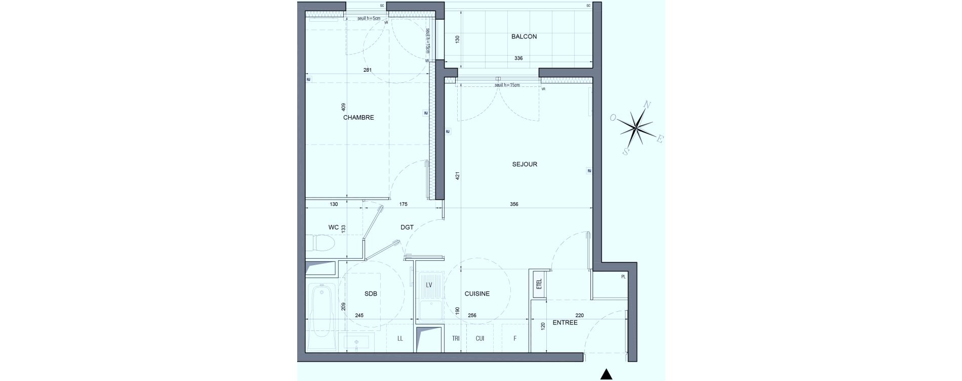 Appartement T2 de 42,90 m2 &agrave; Bobigny &eacute;cocit&eacute;