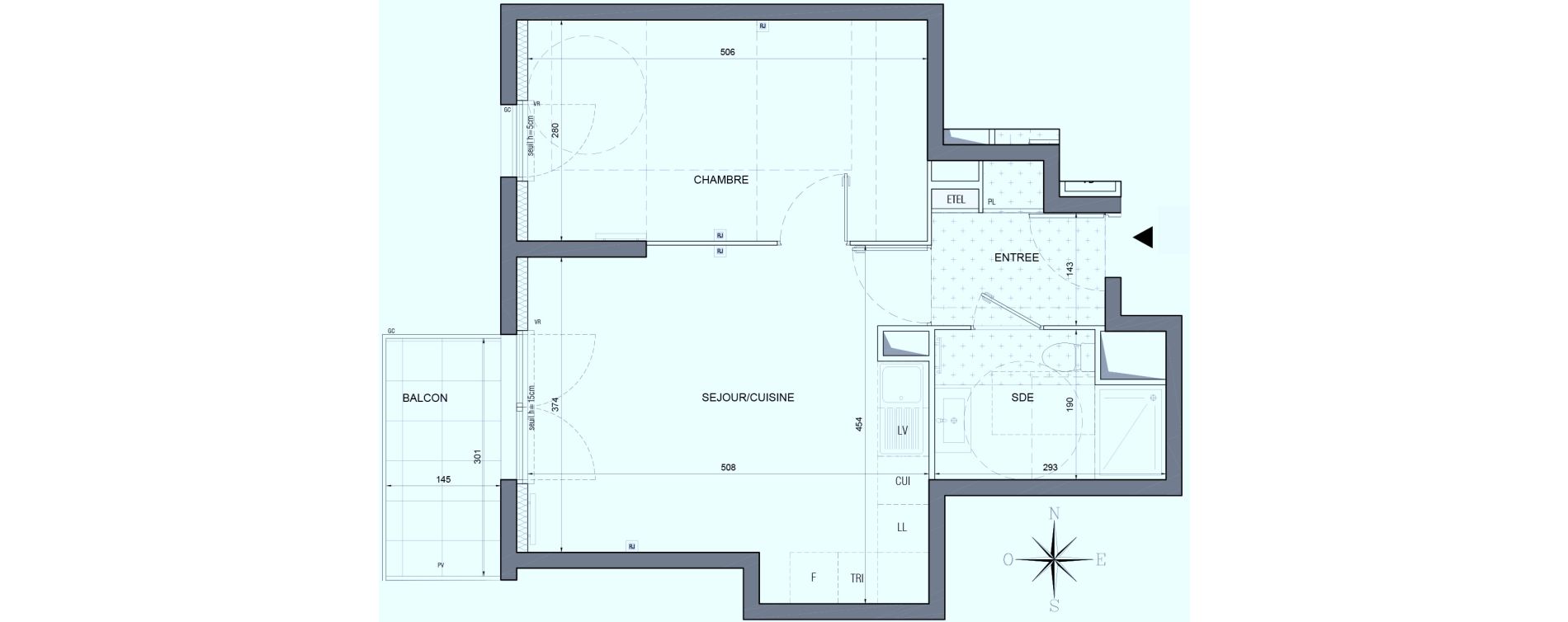 Appartement T2 de 43,38 m2 &agrave; Bobigny &eacute;cocit&eacute;