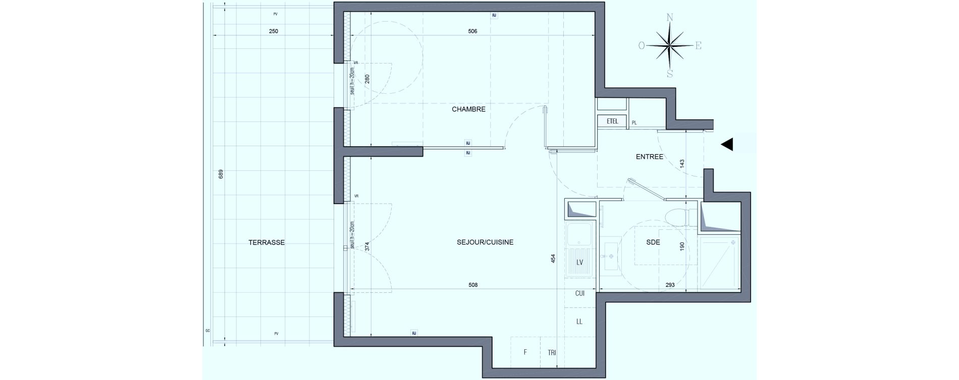 Appartement T2 de 43,38 m2 &agrave; Bobigny &eacute;cocit&eacute;