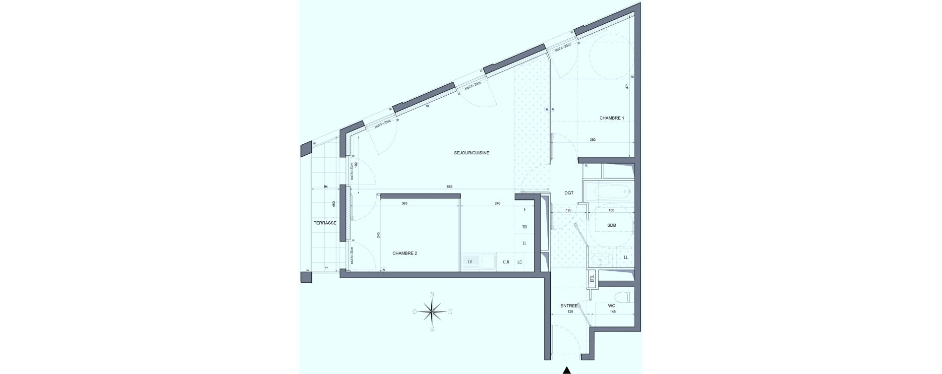 Appartement T3 de 59,62 m2 &agrave; Bobigny &eacute;cocit&eacute;
