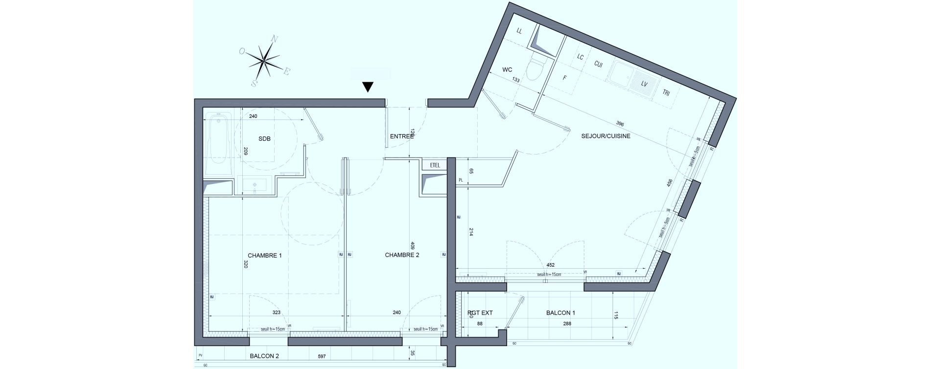 Appartement T3 de 57,32 m2 &agrave; Bobigny &eacute;cocit&eacute;