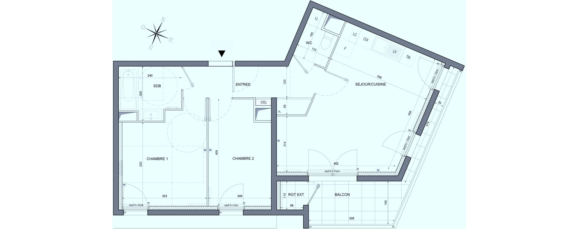 Appartement T3 de 57,31 m2 &agrave; Bobigny &eacute;cocit&eacute;
