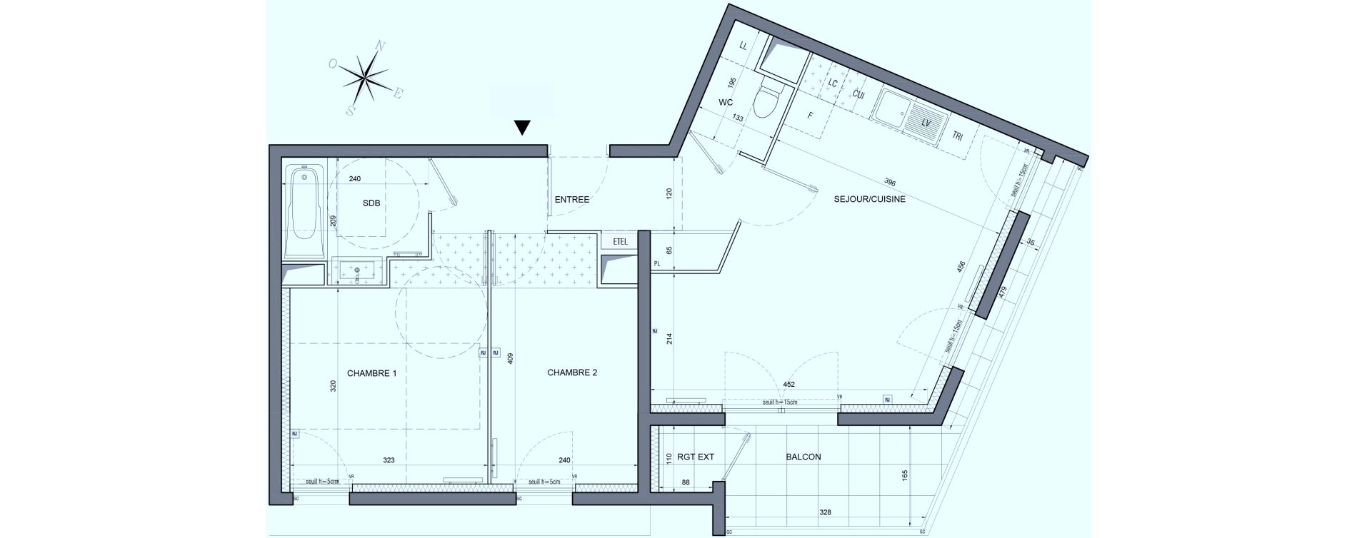 Appartement T3 de 57,31 m2 &agrave; Bobigny &eacute;cocit&eacute;