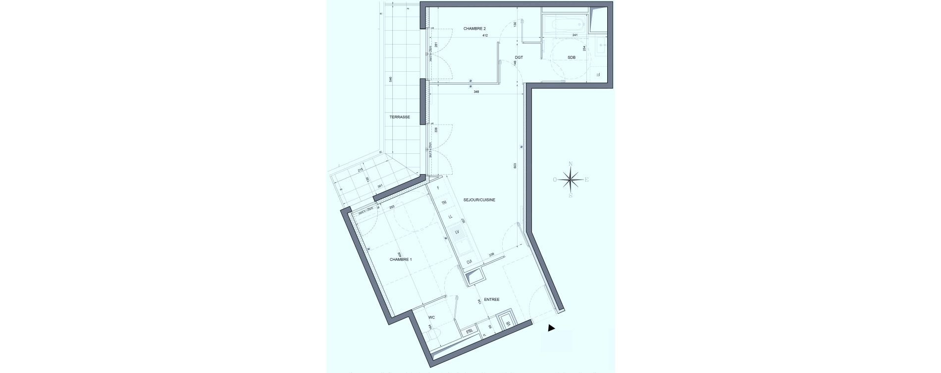 Appartement T3 de 59,58 m2 &agrave; Bobigny &eacute;cocit&eacute;