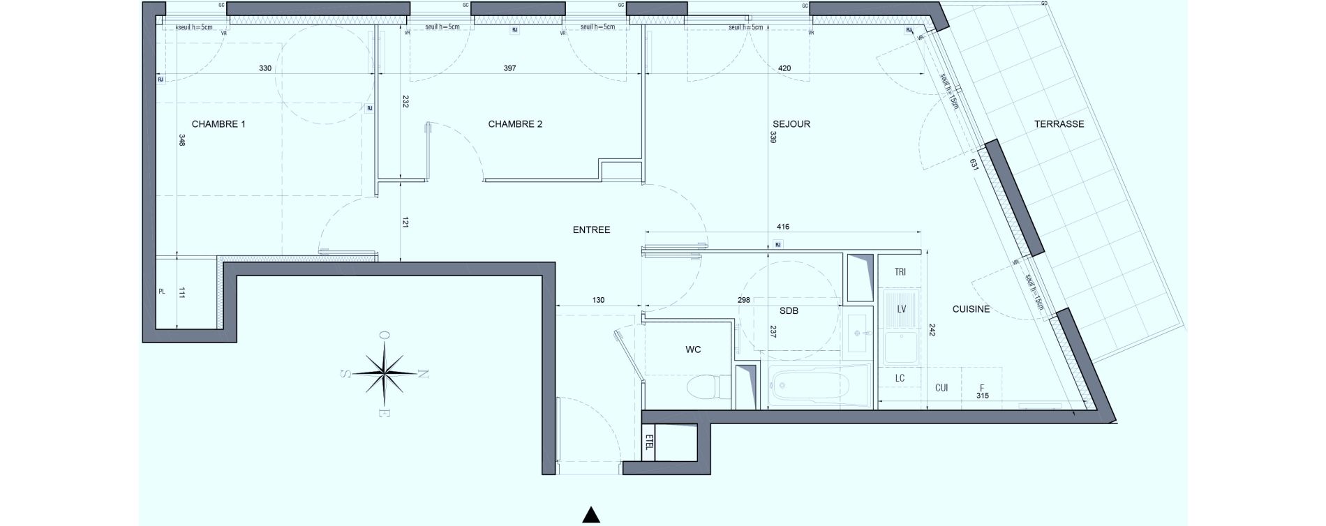Appartement T3 de 60,80 m2 &agrave; Bobigny &eacute;cocit&eacute;