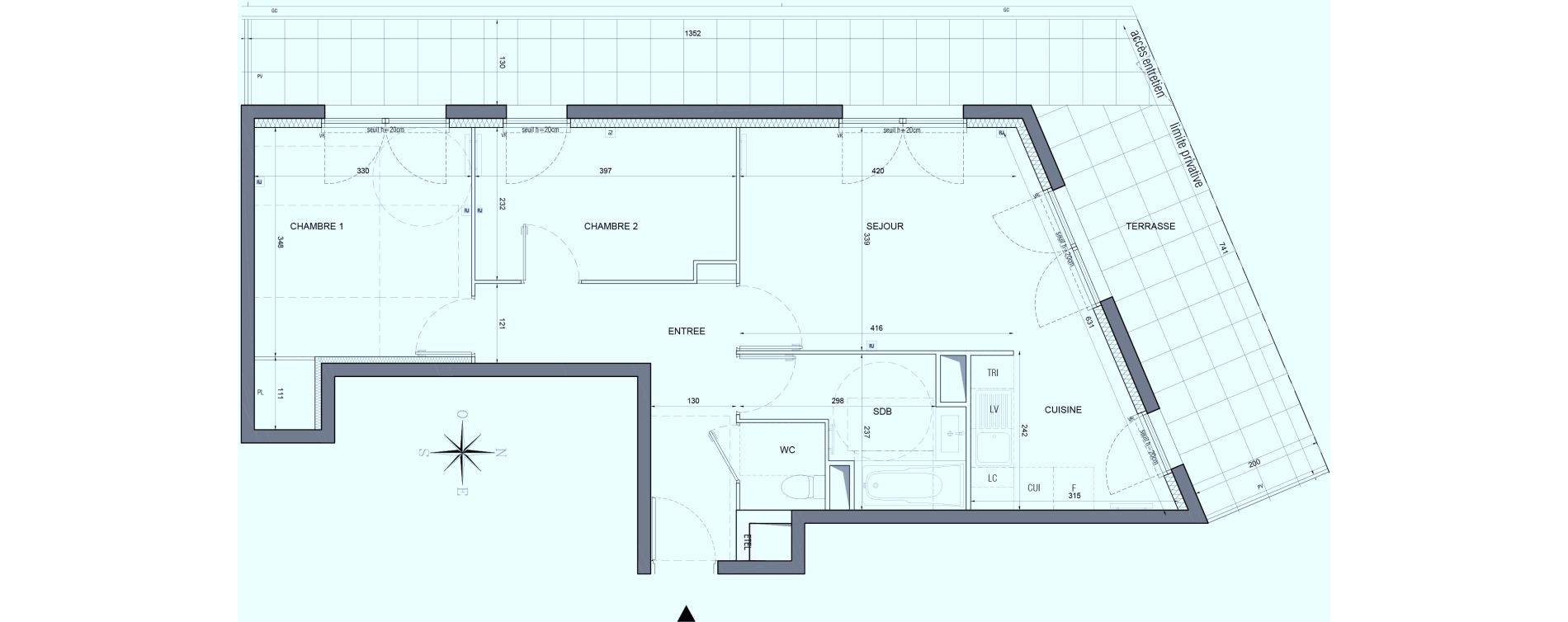 Appartement T3 de 60,80 m2 &agrave; Bobigny &eacute;cocit&eacute;