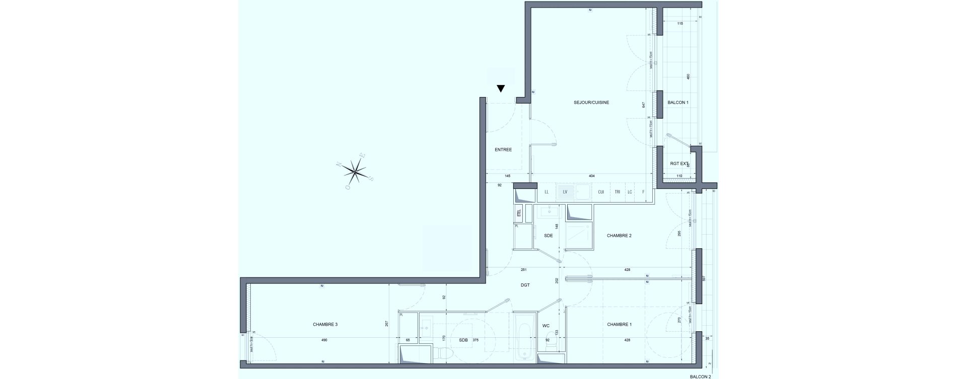 Appartement T4 de 84,98 m2 &agrave; Bobigny &eacute;cocit&eacute;