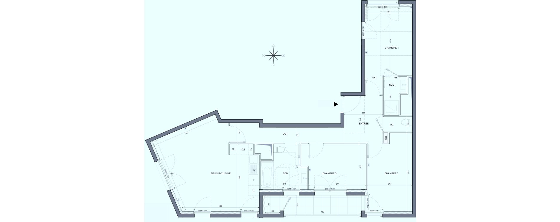 Appartement T4 de 83,37 m2 &agrave; Bobigny &eacute;cocit&eacute;