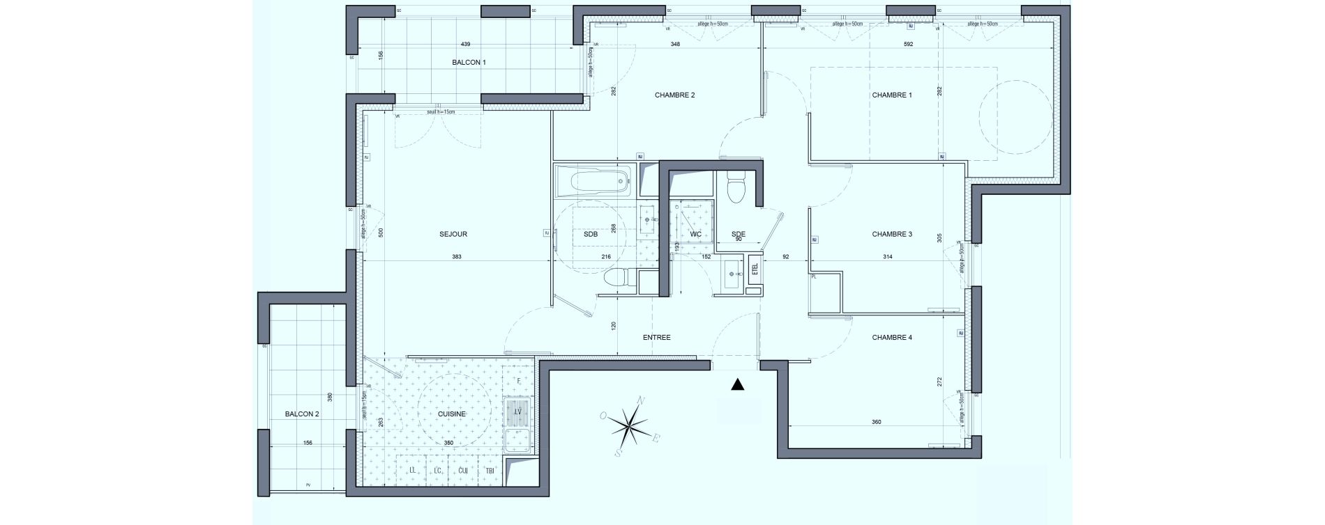 Appartement T5 de 92,82 m2 &agrave; Bobigny &eacute;cocit&eacute;