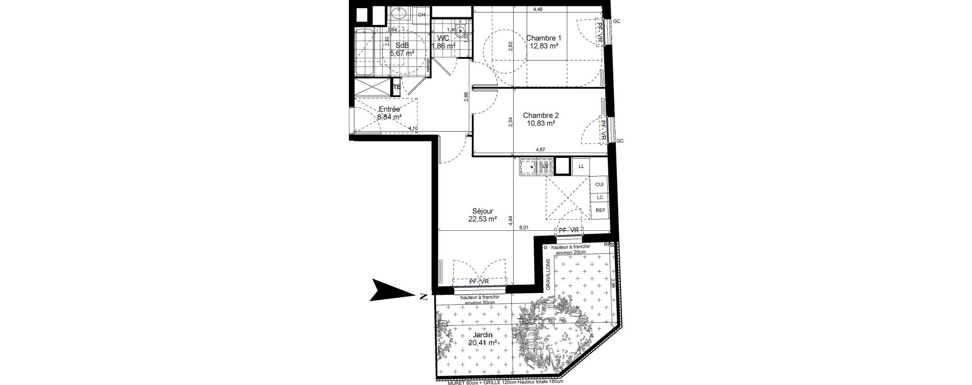 Appartement T3 de 62,56 m2 &agrave; Bobigny Centre