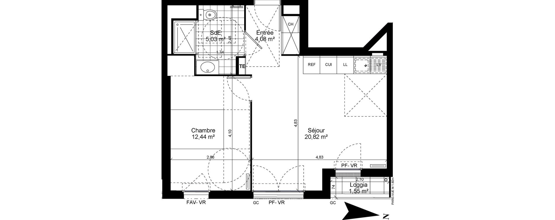 Appartement T2 de 42,37 m2 &agrave; Bobigny Centre