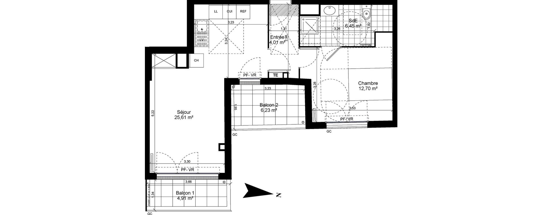 Appartement T2 de 48,77 m2 &agrave; Bobigny Centre