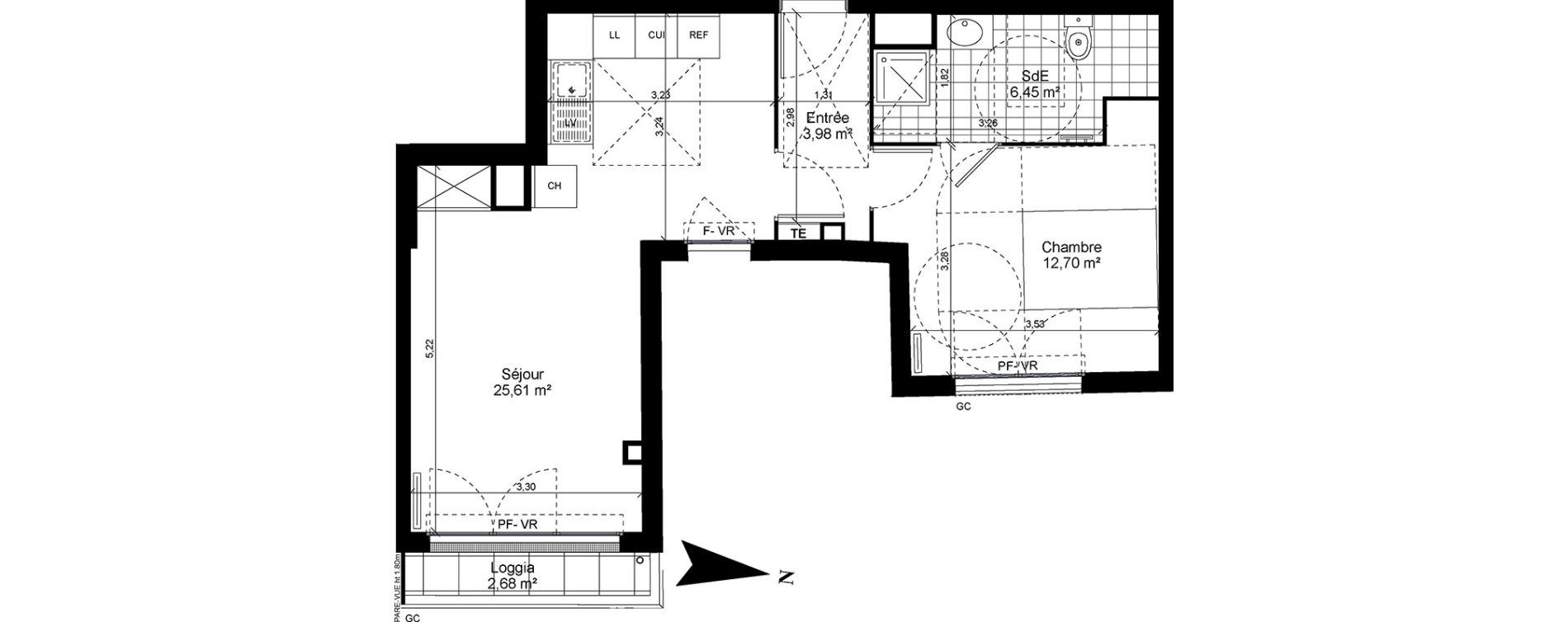 Appartement T2 de 48,74 m2 &agrave; Bobigny Centre