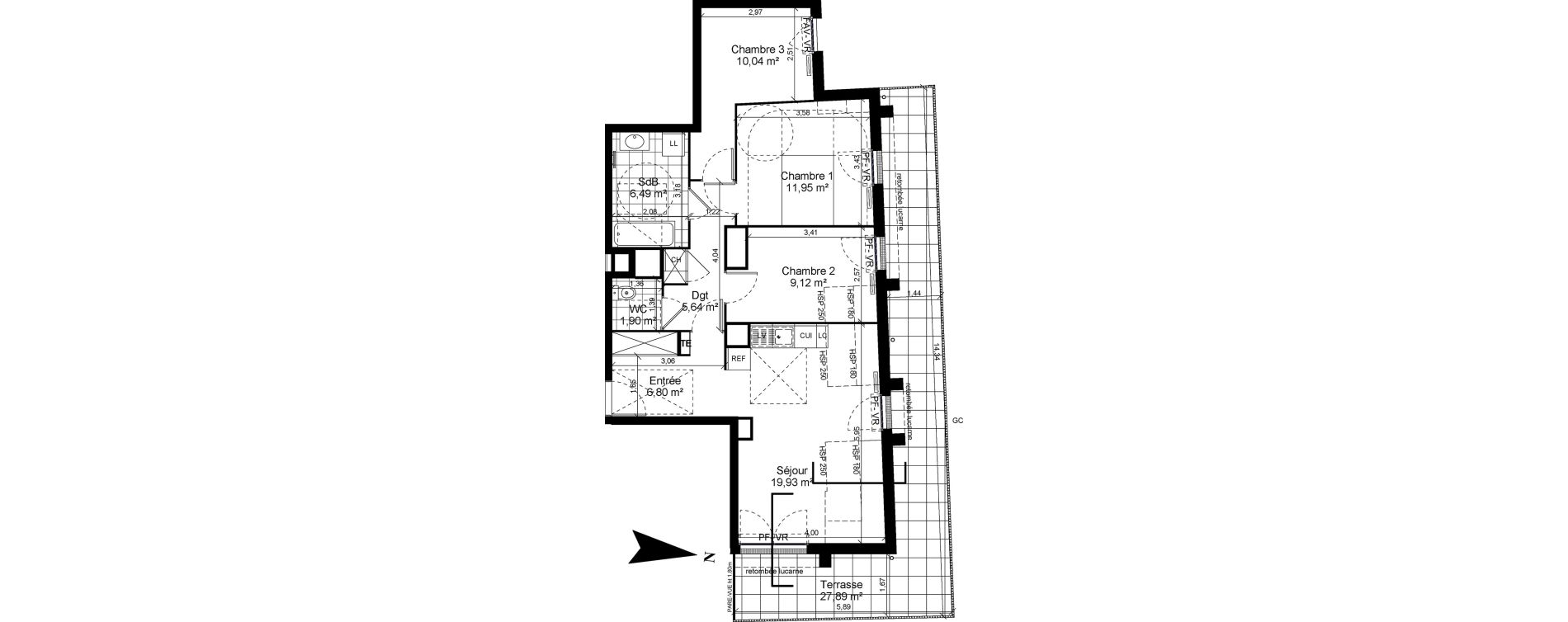 Appartement T4 de 71,87 m2 &agrave; Bobigny Centre