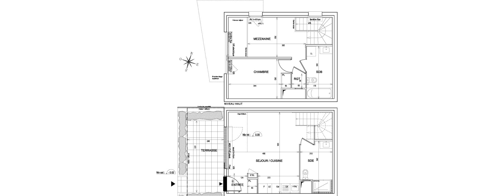 Duplex T2 de 59,53 m2 &agrave; Bondy Centre