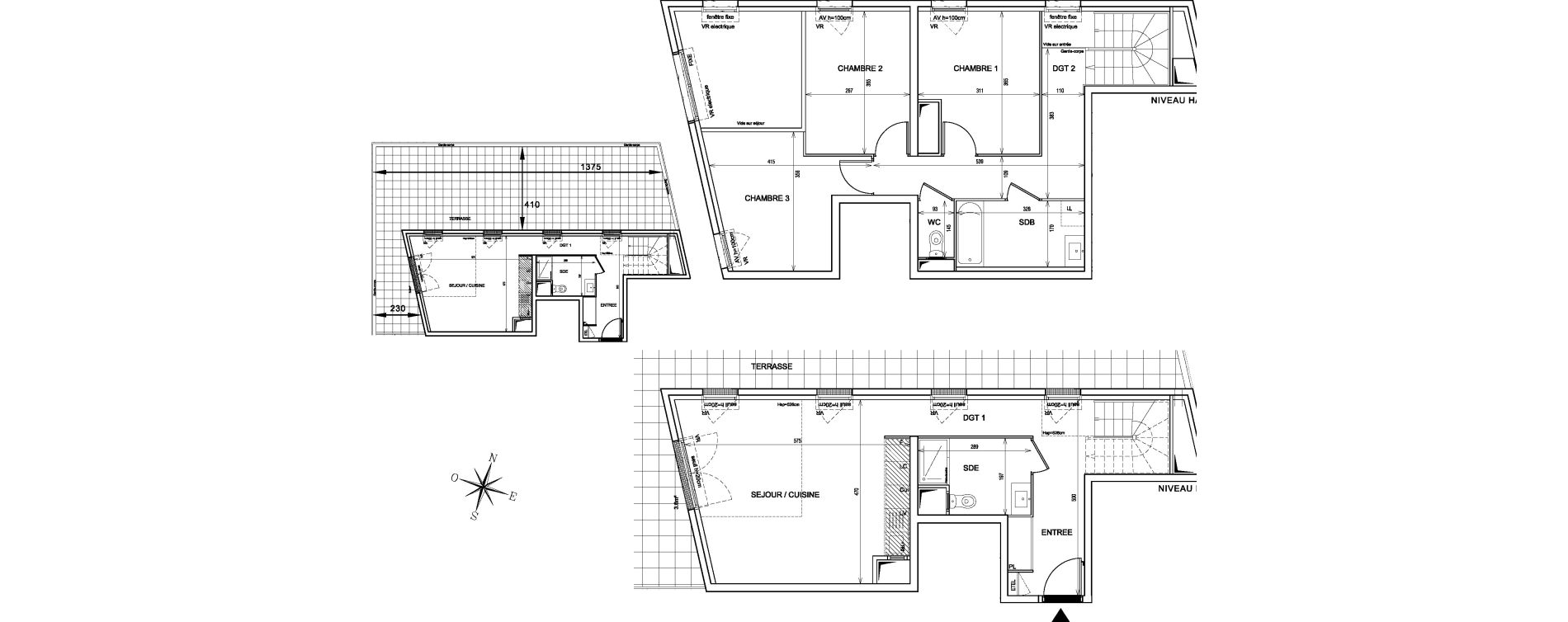 Duplex T4 de 88,88 m2 &agrave; Bondy Centre