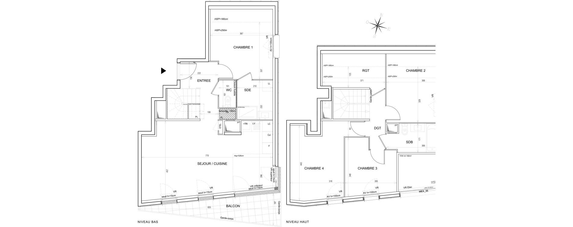 Duplex T5 de 102,87 m2 &agrave; Bondy Centre