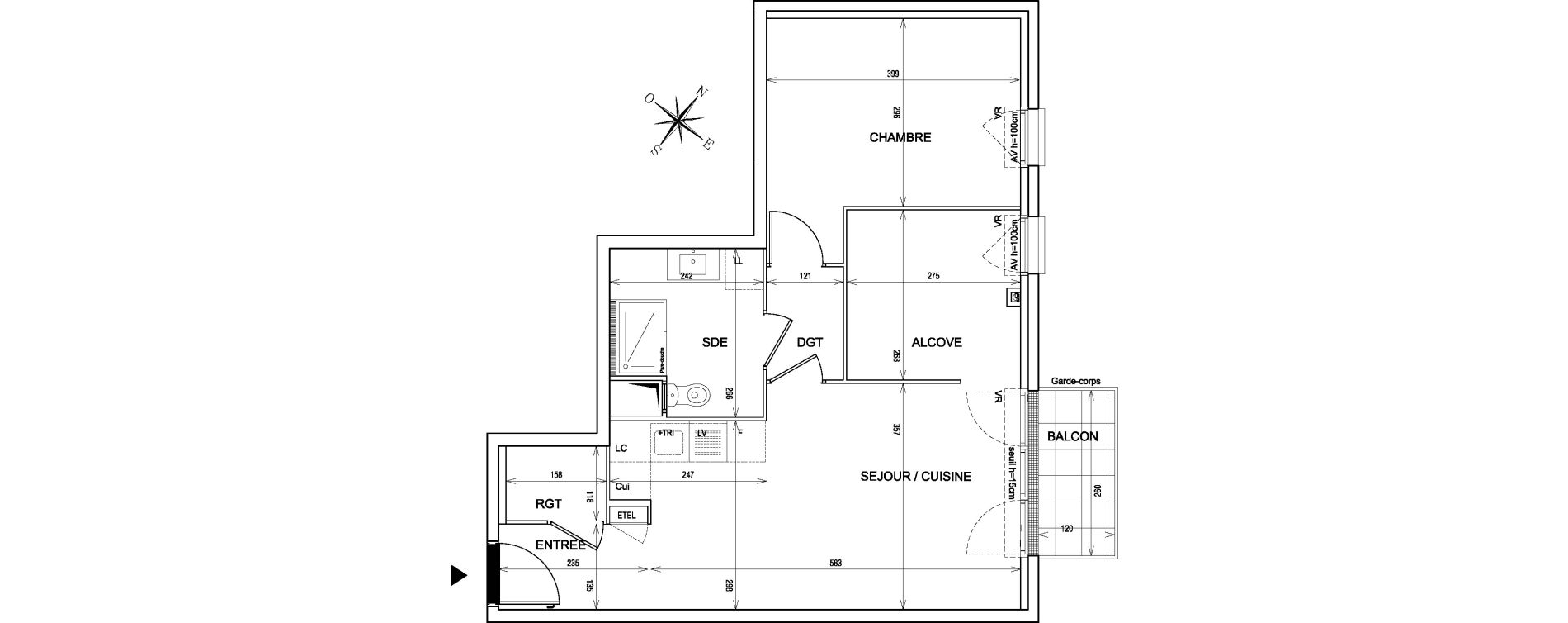 Appartement T2 de 53,91 m2 &agrave; Bondy Centre