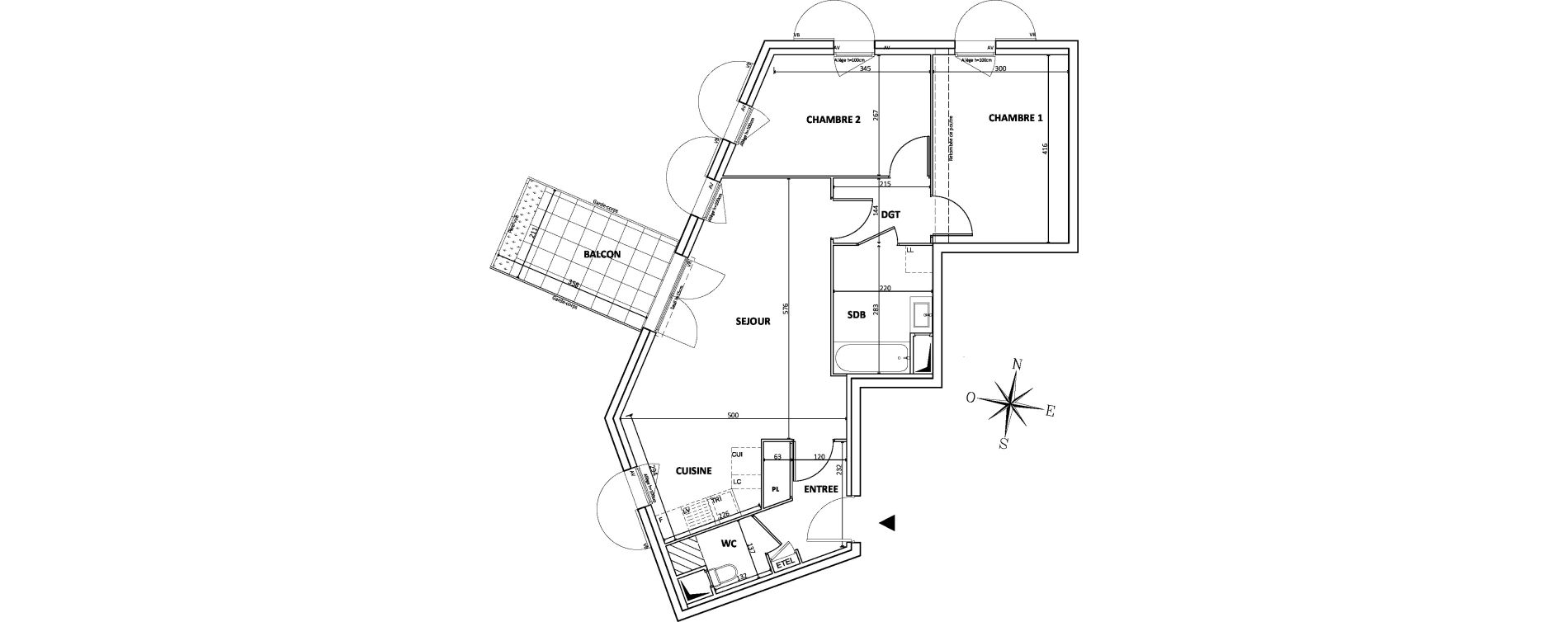 Appartement T3 de 65,52 m2 &agrave; Bondy Centre