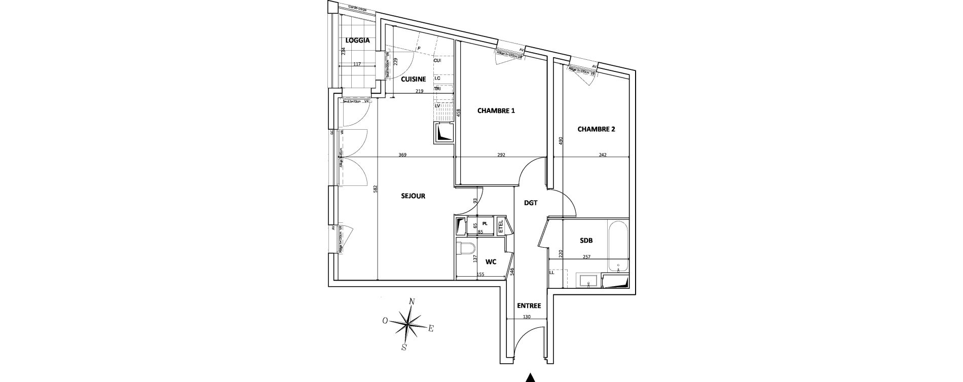 Appartement T3 de 66,32 m2 &agrave; Bondy Centre