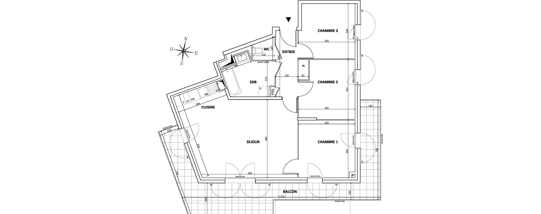 Appartement T4 de 79,06 m2 &agrave; Bondy Centre