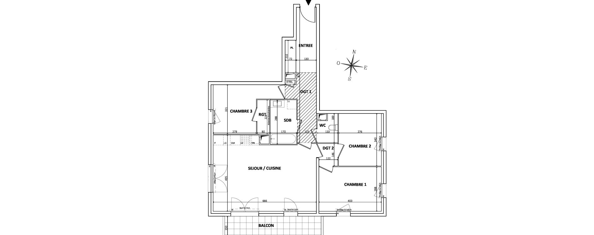 Appartement T4 de 86,67 m2 &agrave; Bondy Centre