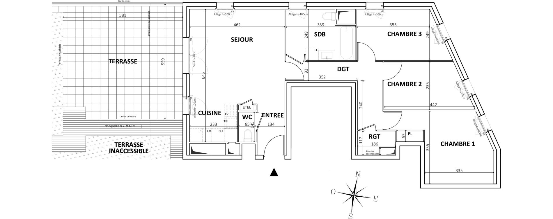 Appartement T4 de 80,12 m2 &agrave; Bondy Centre