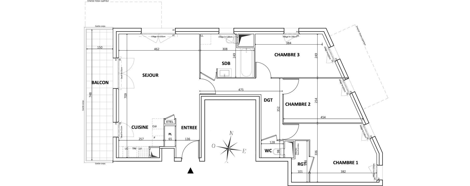 Appartement T4 de 83,91 m2 &agrave; Bondy Centre