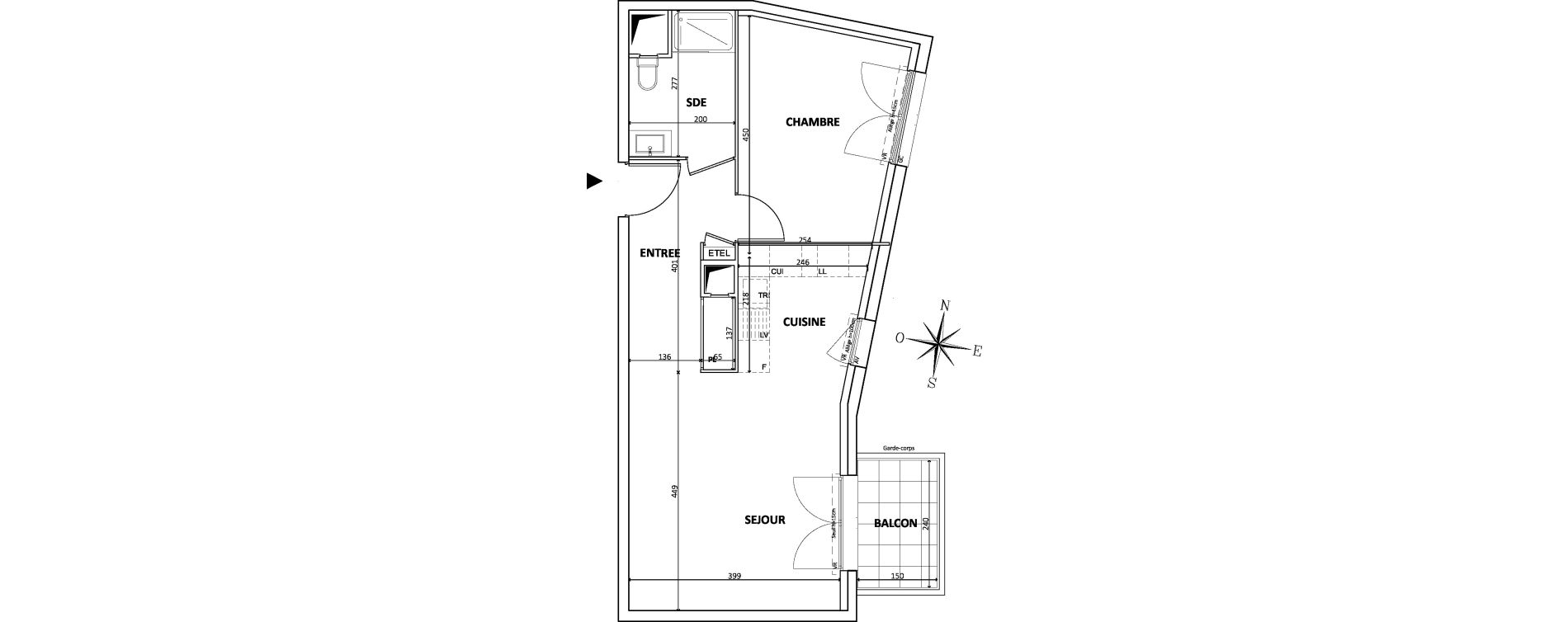 Appartement T2 de 47,62 m2 &agrave; Bondy Centre