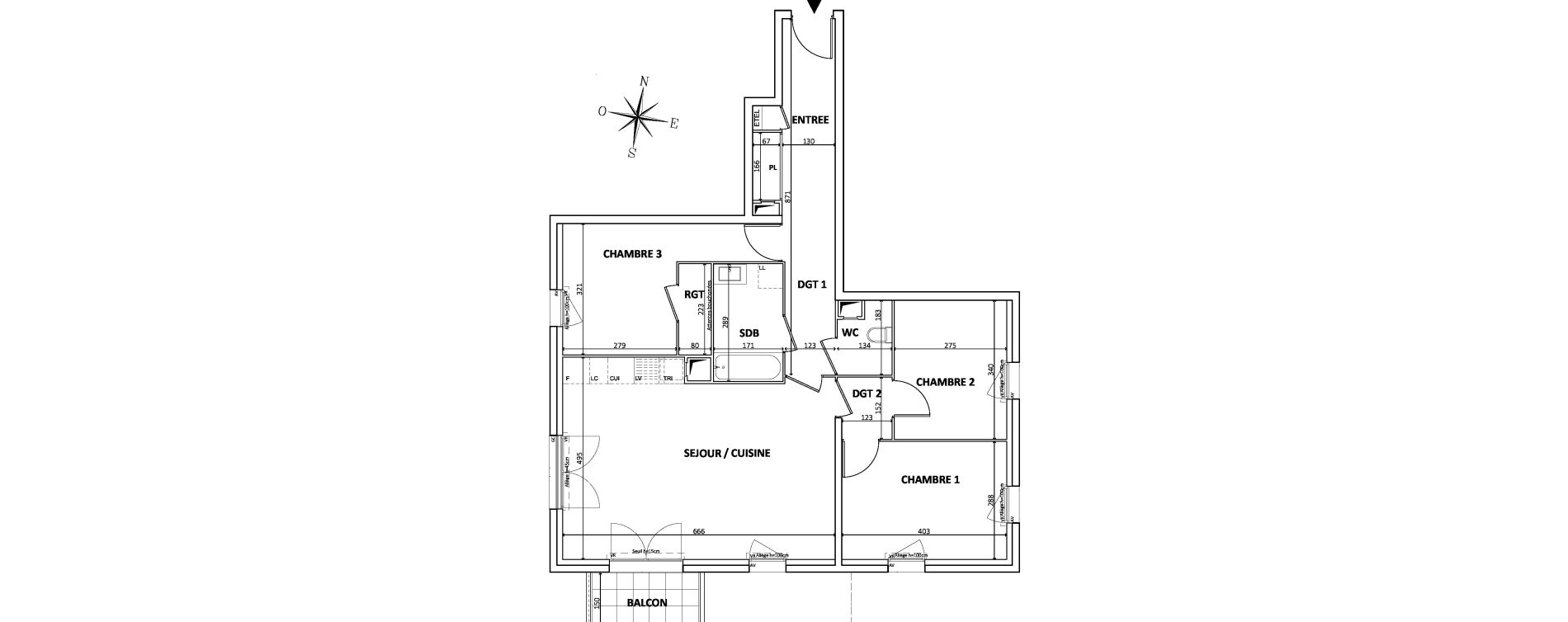 Appartement T4 de 86,60 m2 &agrave; Bondy Centre